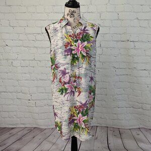 Equipment Hawaaian Silk Shirt Dress XS